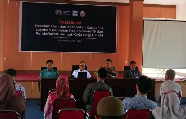 ILO-Apindo Sulsel Sosialisasi K3 dan Layanan Penilaian Resiko Covid-19