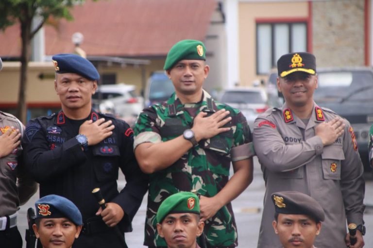 Polres, Kodim dan Brimob Bone Gelar Apel Gabungan