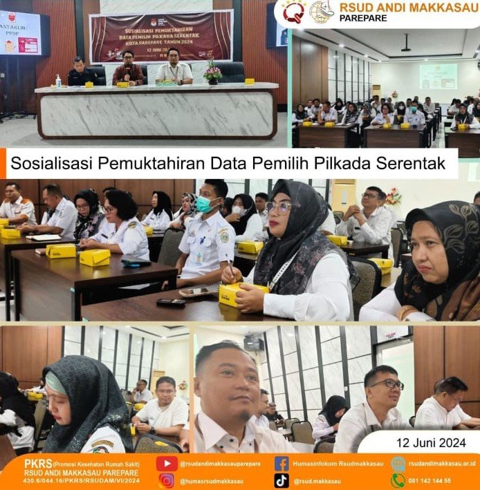 Wadir Bidang Adminkeu RSUD Andi Makkasau Buka Sosialisasi Pemutakhiran Data Pemilih KPU Parepare