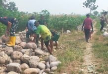 Sehari Pascapembukaan TMMD ke-130, Pengerjaan Talud di Gowa Capai 175 Meter